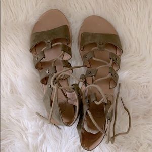 green sandals